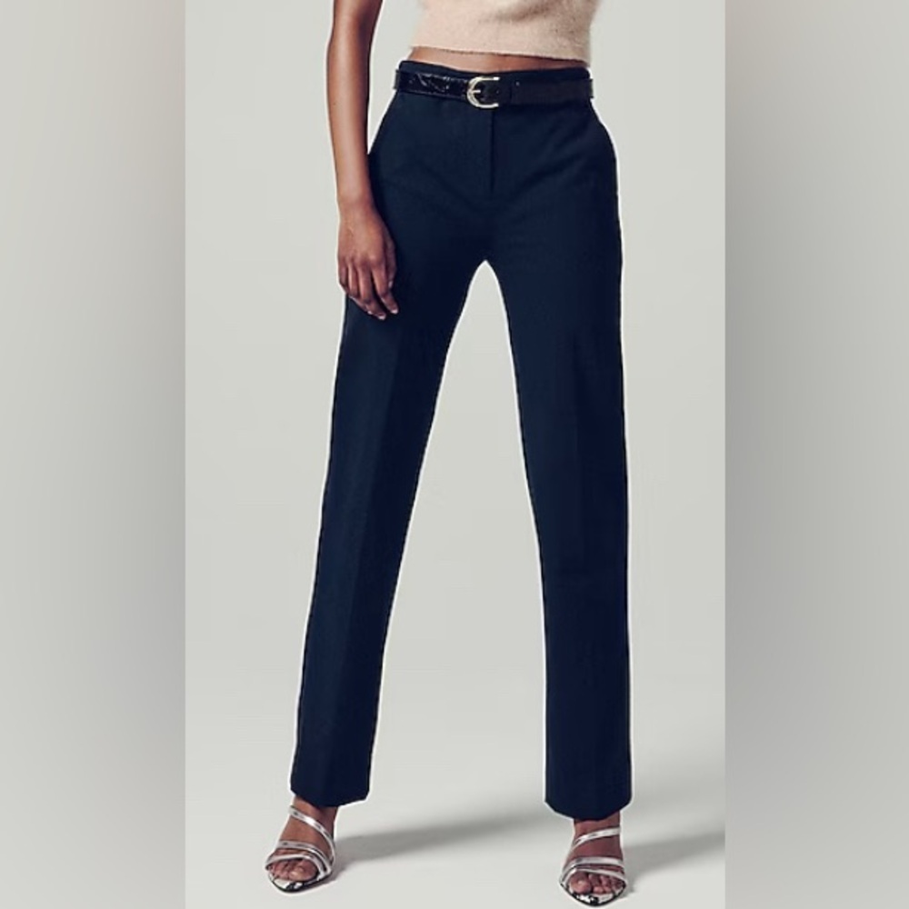 J. Crew - NEW- Kate straight-leg pant in bi-stretch cotton blend. Navy. Size 16